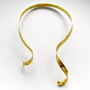 Zara Gold tone Abstract Choker Necklace.NWOT - Picture 1 of 6