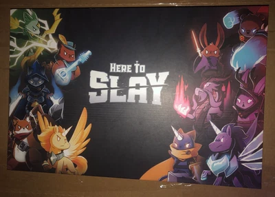 Here to Slay Game Kickstarter Play Mats, Sleeves, Meeples, Expansion & Standee - Image 1 of 4