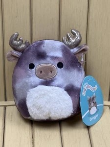 NUEVO Squishmallows 5” pulgadas Gregor The Brown Tie-dye Moose con astas doradas - Imagen 1 de 9