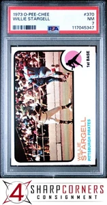 1973 O-PEE-CHEE #370 WILLIE STARGELL PIRATES HOF PSA 7 - Picture 1 of 3