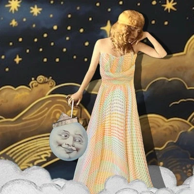 1950s Rainbow Chiffon Gown XS Cupcake Waist 24 Pastel Geometric Vintage Dress - Image 1 of 4