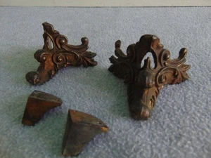 ANTIQUE MANTLE SHELF CLOCK FEET TRIM REPLACEMENT PARTS - Imagen 1 de 7