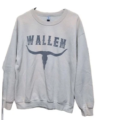 Morgan Wallen Cuello Redondo Doble Cara Hombre Grande Beige  Foto 1 de 4