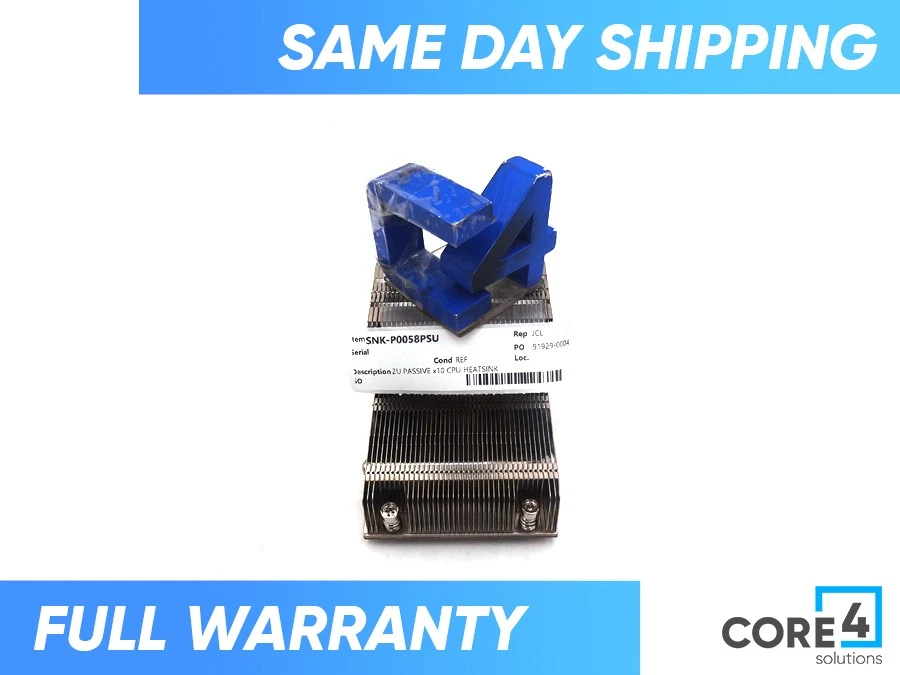 SUPERMICRO SNK-P0058PSU 2U PASSIVE x10 CPU HEATSINK - Image 1 of 1