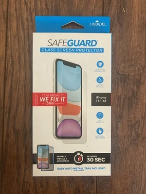 Protector de pantalla de vidrio Liquipel Safeguard para iPhone 11 o Xr Foto 1 de 4