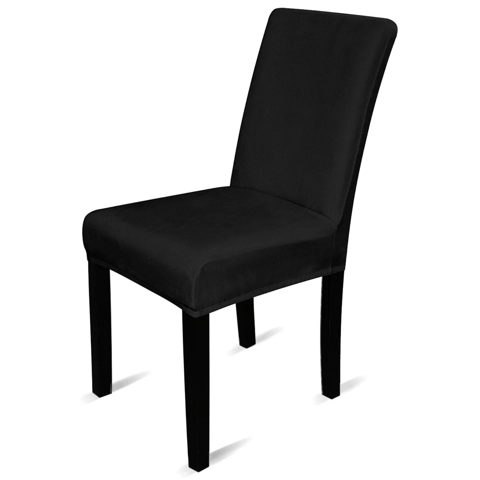 Terciopelo Silla Asiento Fundas Comedor Banquete Elástico Extraíble Protector - Imagen 1 de 1