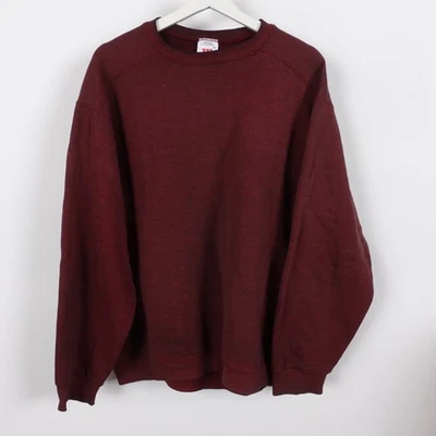 Vintage 90s Wilson Maroon Crewneck Sweatshirt Men’s XL USA Burgundy - Image 1 of 4