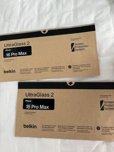 Ultra Glass 16 Pro Max Belin Screen Protector for iPhone 16 Pro Max 2 Pack - Picture 1 of 2