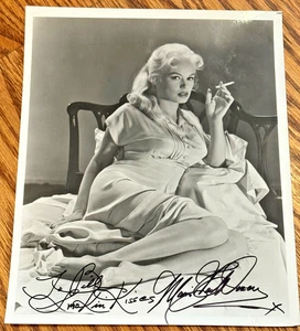 MAMIE VAN DOREN AUTOGRAPHED SIGNED 8x10" PHOTOGRAPH BLONDE BOMBSHELL #2 GLAMOR - Picture 1 of 2