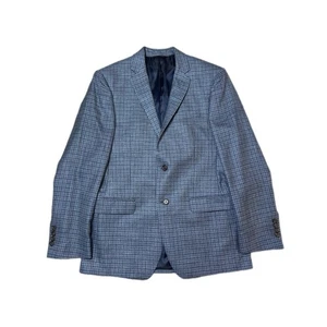 Abrigo Blazer Deportivo Ralph by Ralph Lauren Lana Seda Lino A Cuadros Azul Talla 40R - Imagen 1 de 8