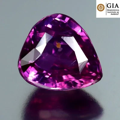 GIA Certified 1.05 ct Pear (6.13 x 5.58 mm) Unheated Purplish Pink Sapphire - Image 1 of 4