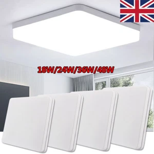 18W-48W LED Ceiling Light Square Panel Down Lights Bedroom Bathroom Kitchen Lamp - Picture 1 of 9