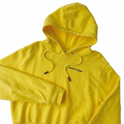 Felpa con cappuccio donna gialla Off White