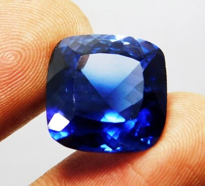 Rara pietra preziosa naturale zaffiro Kashmir quadrata blu brillante 17,00 ct... - Immagine 1 di 4