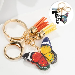 Colorful Butterfly Tassels Keyring Keychain Handbag Pendants Gift Accessories - Picture 1 of 27