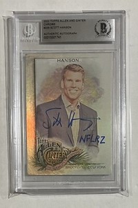 SCOTT HANSON Signed 2022 Allen & Ginter NFL RED ZONE Hot Box Autograph AUTO BAS