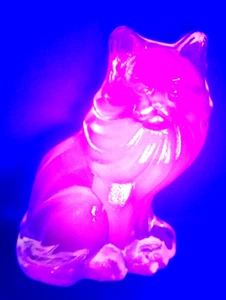Cinders Cat Green Key Lime Shines W/ Selenium Glass Original Wilkerson Art Deco - Picture 1 of 14