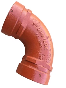 Montaje de tubería de extremo ranurado 90 grados codo estilo Gruvlok de yunque de 2" - Imagen 1 de 8