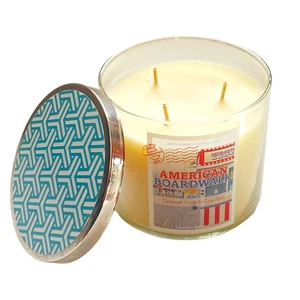 Bath and Body Works American Boardwalk 3 Wick Candle 14.5 oz Caramel Corn - Picture 1 of 5