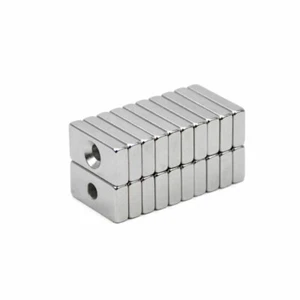 1x 4 mm Loch Seltene Erden N52 Magnete Starker Quadermagnetismus Neodym Quadrat Scheibe - Bild 1 von 12