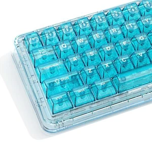 Blue Clear Key CapTransparent keycaps 60 75 PercentCeramic Jelly keycap SetSh... - Picture 1 of 6