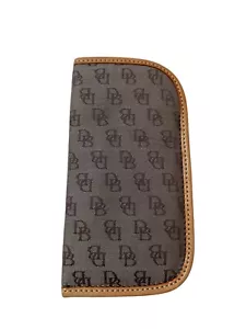 DOONEY & BOURKE Glaskasten grau Canvas/Leder DB Monogramm - Bild 1 von 3