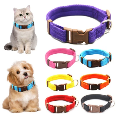 Dog Pet Adjustable Nylon Collar with Quick Release Buckle S M L XL 2XL Pup ↔ - Image 1 of 4