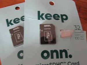 2 New/pkg Keep ONN. MicroSDHC adapters - Picture 1 of 3