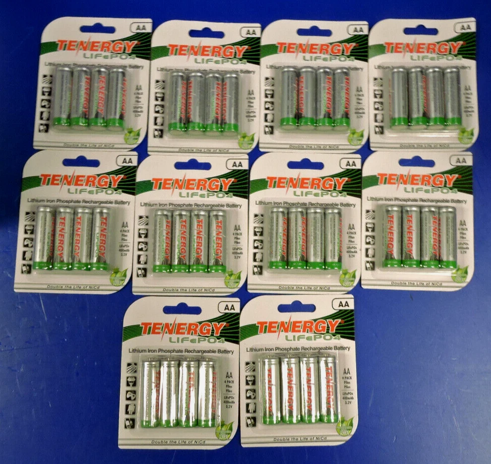 4/8/12 Pack Of 3.7V 3.2V Li-ion Rechargeable Batteries - AA/AAA Size (14500/18500)
