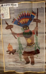 Alfombra de gancho de pestillo vintage lona e instrucciones SOLO - Crown Dancing #LH125 - Imagen 1 de 5