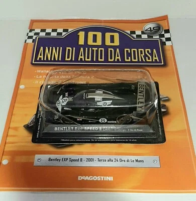 BENTLEY EXP SPEED 8 2001 LE MANS CON FASCICOLO DE AGOSTINI SCALA 1/43 - Immagine 1 di 2