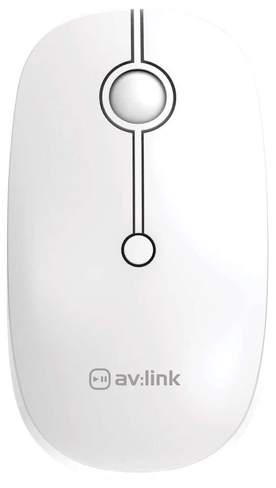 AV:LINK BLUETOOTH ULTRA-SLIM SILENT WIRELESS MOUSE-WHITE - Image 1 of 1