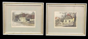 Hans Leisch Seidenradierungen Wiener Haus & Höldrichsmühle Set Made in Austria - Bild 1 von 12