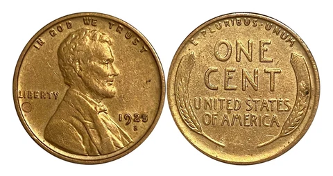 1925-S Lincoln Wheat Cent! Coin Item #04IG6% Cover