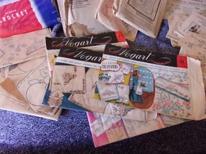 Joblot of Old Vinage Transfer Patterns, Vogart, Cappers Weekly, Dish Towels More - Picture 1 of 7