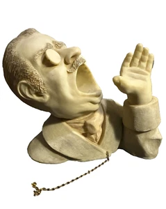 A. Dickinson Man Heavy Resin Wine Liquor Bottle Holder Vintage - Picture 1 of 13