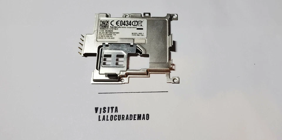 NOKIA N95 NSERIES BB SHIELD ASSEMBLY 0264448 RM 159 245 ORIGINAL COMPONENT - Imagen 1 de 1