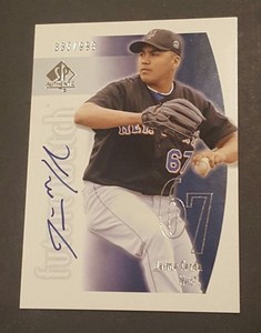 JAIME CERDA AUTOGRAPH  ROOKIE SERIAL 335/999 2002 SP AUTHENTIC 153 NY METS MINT!