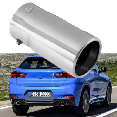 1.5"to2.7" Stainless Steel Chrome Rear Exhaust Pipe Tail Muffler Tip For BMW X2 Foto 1 de 4