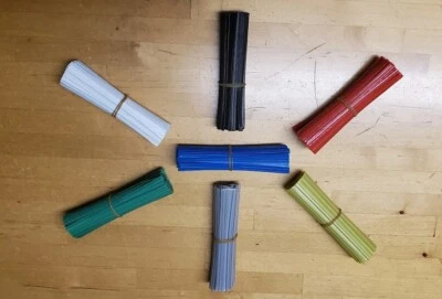 Twist Ties 4" Length Plastic No Rip Cellophane Pre-Cut Assorted Choose ColorsQty - Image 1 of 4