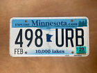 2020 Minnesota License Plate # 498 URB