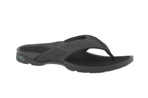 ABEO B.I.O. System Balboa Casual Solid Post Flip Flop Sandals for Women Black