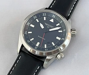 BYOP Navigator Pilot Watch Seiko Automatic Sapphire Swiss C3 Lume - Picture 1 of 9