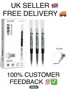 Quick Dry Gel Pens 0.5mm Available in 3 Colours - Pack Of 3 FREE DELIVERY - Picture 1 of 3