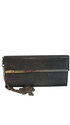 Marco Tozzi Silver Glitter Clutch Bag Silver Chain Evening Bag New - Image 1 of 4