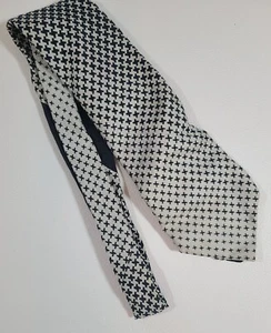 Sears The Men's Store Men's Neck Tie 100% Polyester Black & White 55.5" x 4.5" - Picture 1 of 6