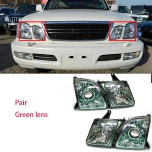 Pair Glass Lens Front Bumper Headlight Lamps Assembly For Lexus LX470 2003-2007 - Bild 1 von 8