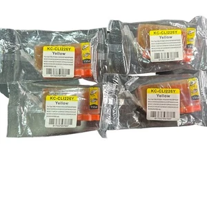 CLI-226Y 4 Packs of Ink Cartridges Canon PIXMA MX882 MG5220 MG5120 - NEW Yellow - Picture 1 of 5