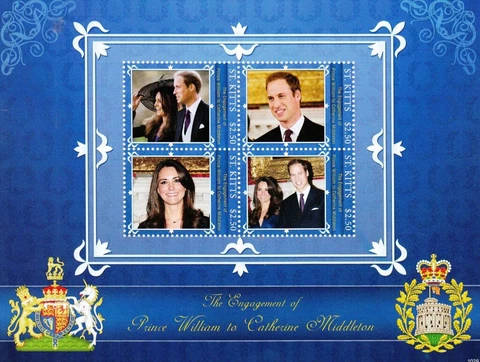 St. Kitts #SGMS1038 MNH M/S 2011 William Kate Middleton Unicorn Lion [796] Cover