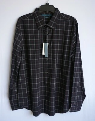 Perry Ellis Men's Long-Sleeve Shirt XL Red Black White Plaid Stretch NWT $79.50 - Image 1 of 4